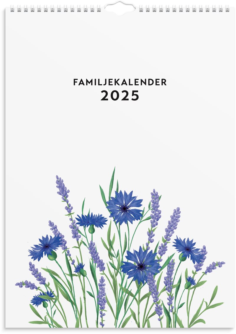 Familjekalender 2025 Illustrerad blomster