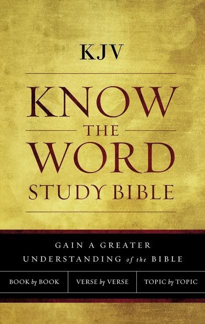 Kjv, know the word study bible, cloth over board, red letter edition - gain